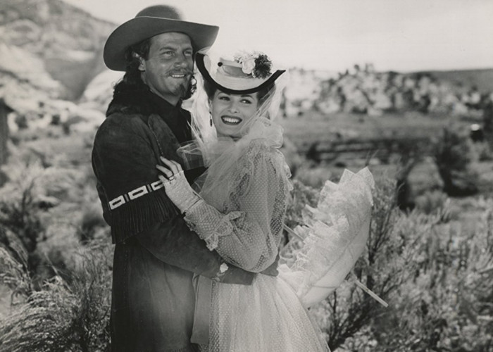 Maureen O'Hara and Joel McCrea in Buffalo Bill (1944)