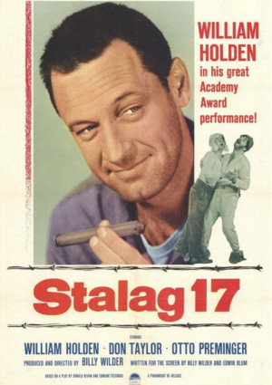 William Holden, Harvey Lembeck, and Robert Strauss in Stalag 17 (1953)