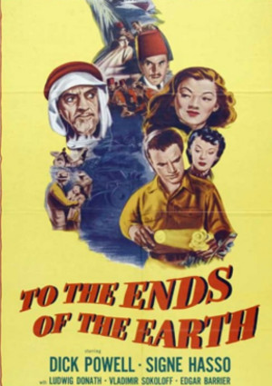 Ludwig Donath, Signe Hasso, Maylia, Dick Powell, and Vladimir Sokoloff in To the Ends of the Earth (1948)