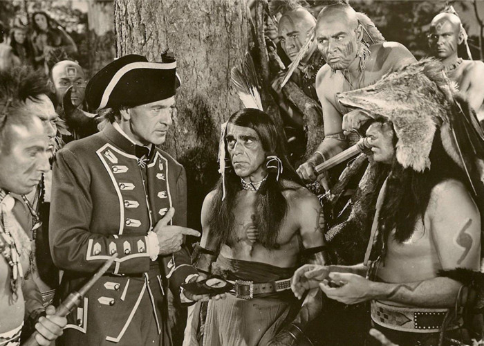 Gary Cooper and Boris Karloff in Unconquered (1947)