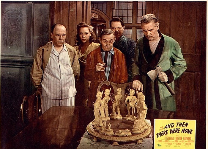 June Duprez, Barry Fitzgerald, Louis Hayward, Walter Huston, and Roland Young in And Then There Were None (1945)