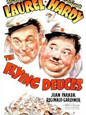 Oliver Hardy and Stan Laurel in The Flying Deuces (1939)