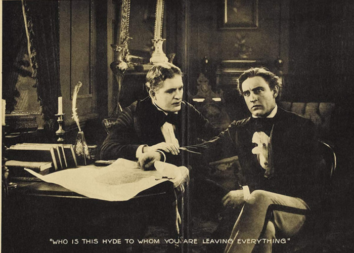 John Barrymore and Charles Lane in Dr. Jekyll and Mr. Hyde (1920)