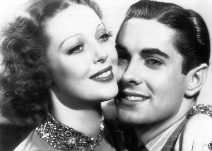Tyrone Power and Loretta Young in Café Metropole (1937)