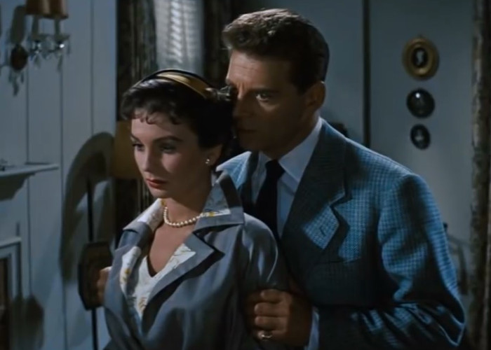 Jean Simmons and Jean-Pierre Aumont in Hilda Crane (1956)