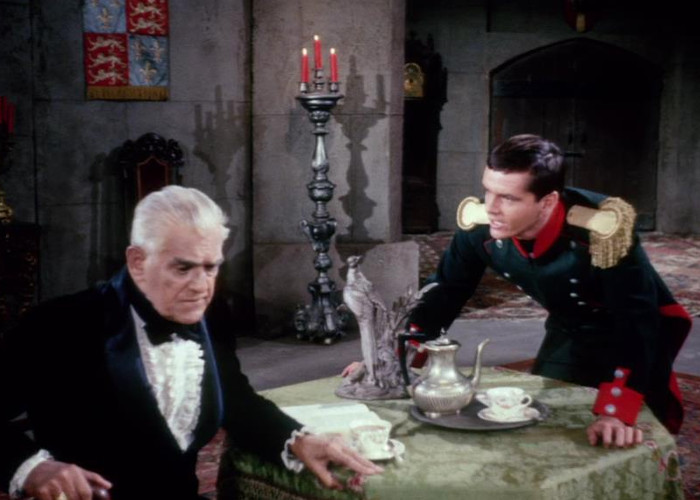 Jack Nicholson and Boris Karloff in The Terror (1963)