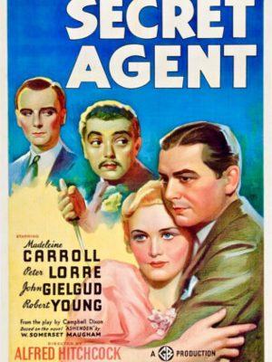 John Gielgud, Peter Lorre, Robert Young, and Madeleine Carroll in Secret Agent (1936)