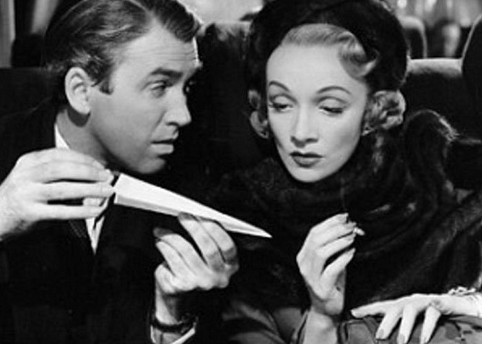 Marlene Dietrich and James Stewart in No Highway (1951)