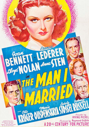 Joan Bennett, Otto Kruger, Francis Lederer, Lloyd Nolan, and Anna Sten in The Man I Married (1940)
