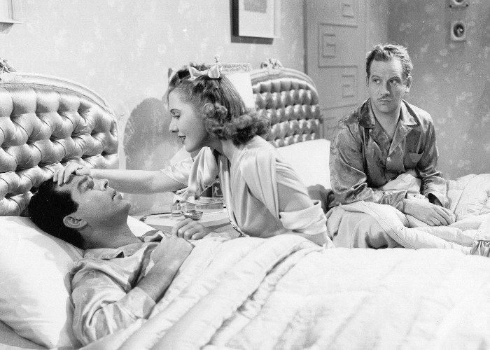 Jean Arthur, Melvyn Douglas, and Fred MacMurray in Too Many Husbands (1940)