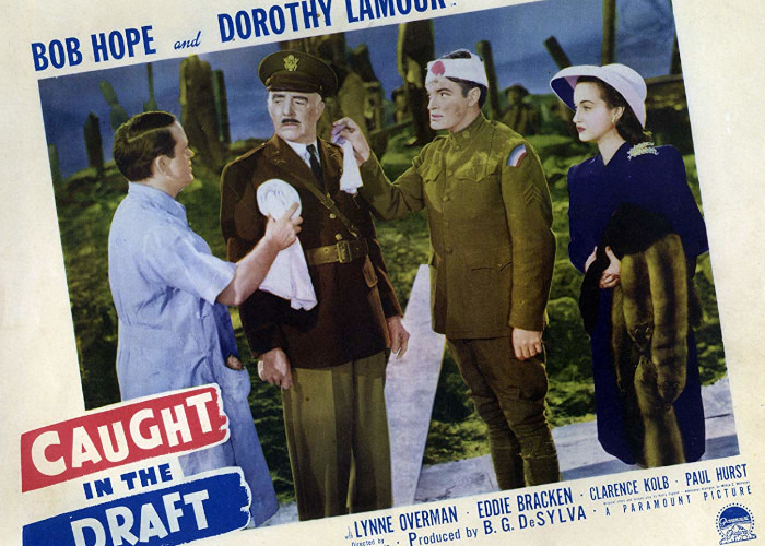 Bob Hope, Murray Alper, Clarence Kolb, and Dorothy Lamour in Caught in the Draft (1941)