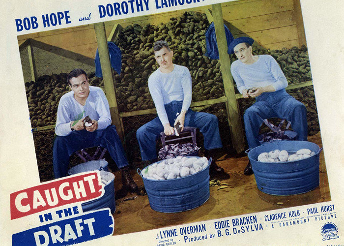 Bob Hope, Eddie Bracken, and Lynne Overman in Caught in the Draft (1941)