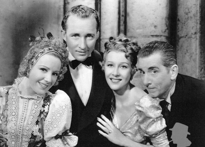 Bing Crosby, Edward Everett Horton, Franciska Gaal, and Shirley Ross in Paris Honeymoon (1939)