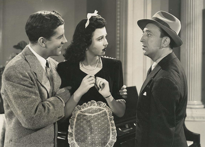 Allen Jenkins, Ann Miller, and Rudy Vallee in Time Out for Rhythm (1941)