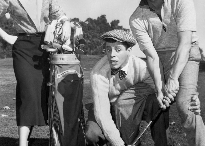 Jerry Lewis, Dean Martin, Donna Reed, and Barbara Bates in The Caddy (1953)