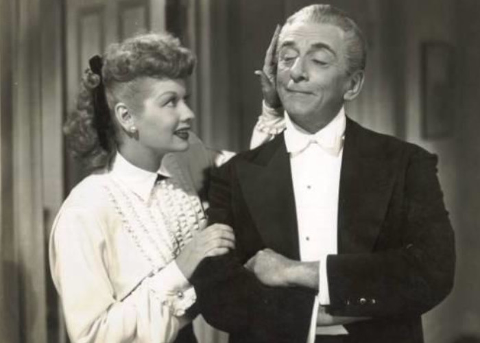 Lucille Ball and Edward Everett Horton in Her Husband's Affairs (1947)