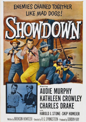 Audie Murphy, Kathleen Crowley, Charles Drake, and Harold J. Stone in Showdown (1963)