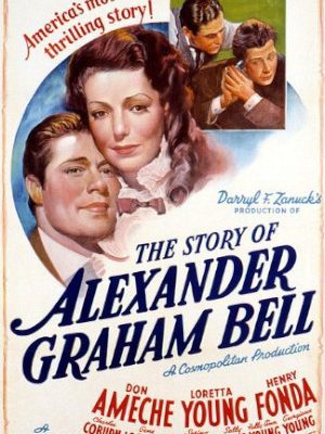 Henry Fonda, Don Ameche, and Loretta Young in The Story of Alexander Graham Bell (1939)