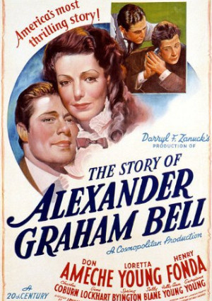 Henry Fonda, Don Ameche, and Loretta Young in The Story of Alexander Graham Bell (1939)
