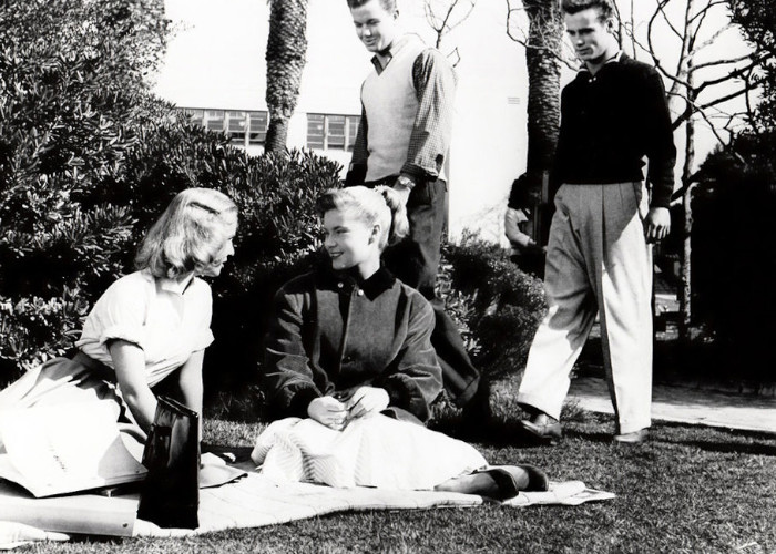 Dean Stockwell, Mason Alan Dinehart, Maureen Cassidy, and Natalie Trundy in The Careless Years (1957)