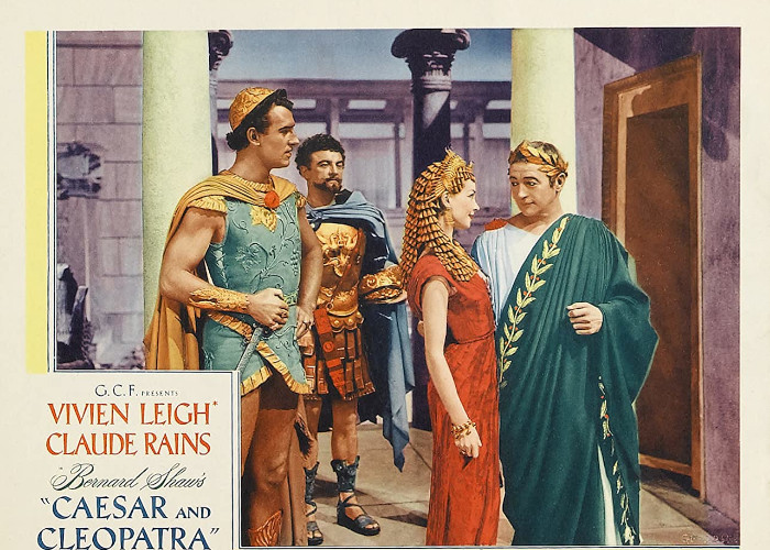 Vivien Leigh, Stewart Granger, Claude Rains, and Basil Sydney in Caesar and Cleopatra (1945)