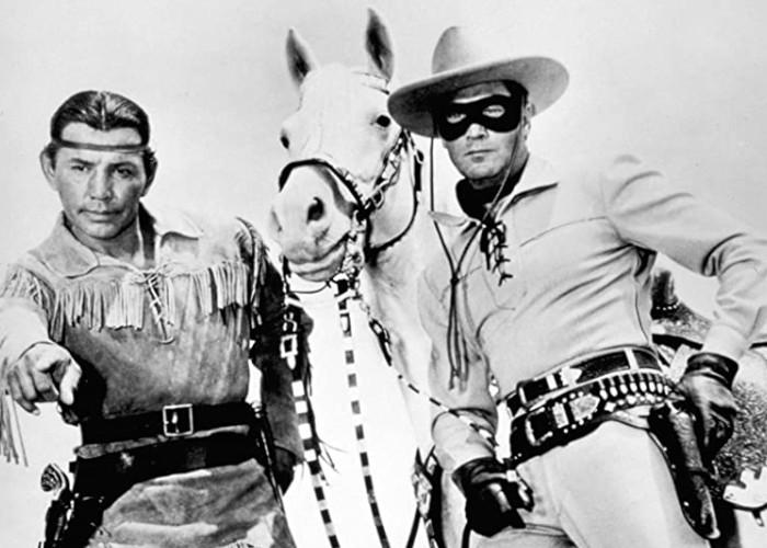 Clayton Moore and Jay Silverheels in The Lone Ranger (1956)