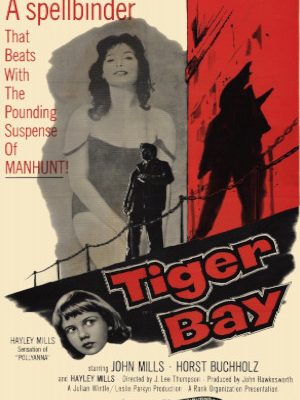 Hayley Mills, Horst Buchholz, and Yvonne Mitchell in Tiger Bay (1959)