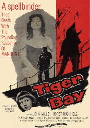 Hayley Mills, Horst Buchholz, and Yvonne Mitchell in Tiger Bay (1959)