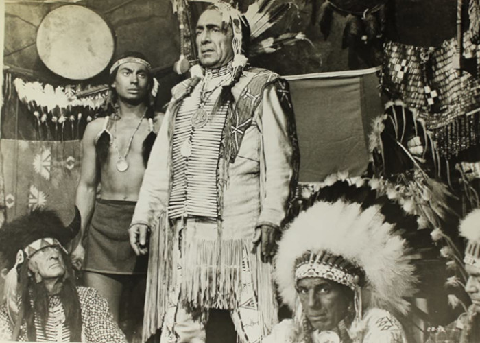 Iron Eyes Cody and J. Carrol Naish in Sitting Bull (1954)