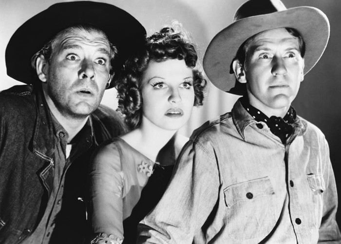 Lon Chaney Jr., Betty Field, and Burgess Meredith in Of Mice and Men (1939)