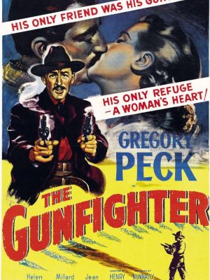 Gregory Peck and Helen Westcott in The Gunfighter (1950)