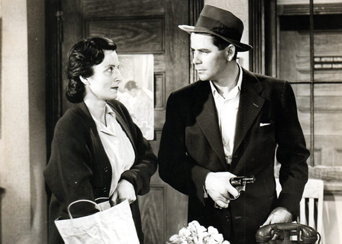 Glenn Ford and Angela Clarke in Mr. Soft Touch (1949)