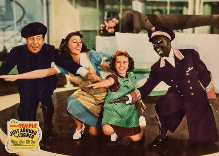 Shirley Temple, Joan Davis, Bert Lahr, and Bill Robinson in Just Around the Corner (1938)