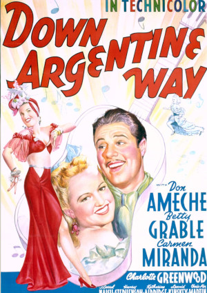 Carmen Miranda, Don Ameche, and Betty Grable in Down Argentine Way (1940)