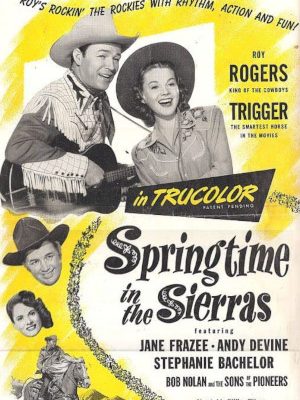 Roy Rogers, Stephanie Bachelor, Andy Devine, and Jane Frazee in Springtime in the Sierras (1947)