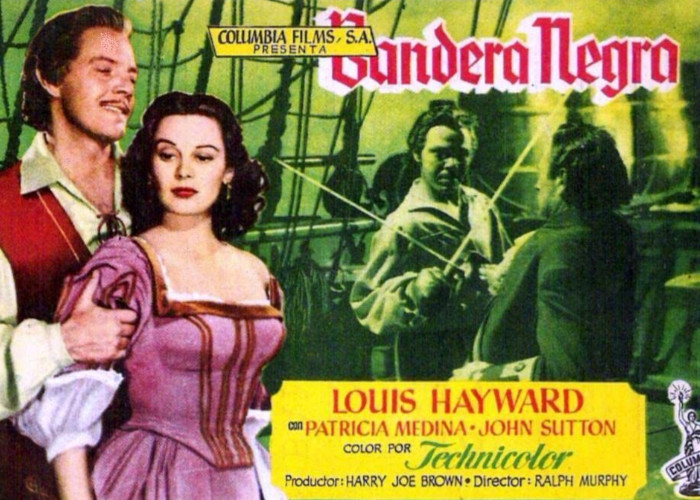 Louis Hayward and Patricia Medina in Captain Pirate (1952)