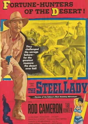 Tab Hunter, Rod Cameron, Carmen D'Antonio, and Richard Erdman in The Steel Lady (1953)