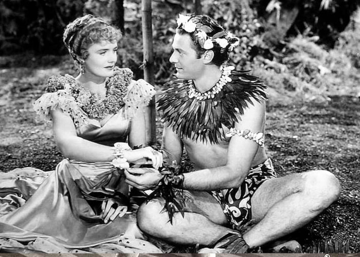 Frances Farmer and Jon Hall in South of Pago Pago (1940)