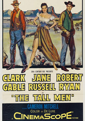 Clark Gable, Jane Russell, and Robert Ryan in The Tall Men (1955)
