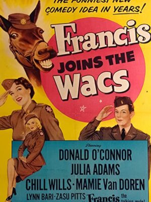 Julie Adams, Donald O'Connor, Mamie Van Doren, and Chill Wills in Francis Joins the WACS (1954)