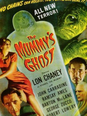 John Carradine, Lon Chaney Jr., Ramsay Ames, Barton MacLane, and George Zucco in The Mummy's Ghost (1944)