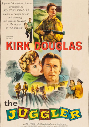 Kirk Douglas and Milly Vitale in The Juggler (1953)
