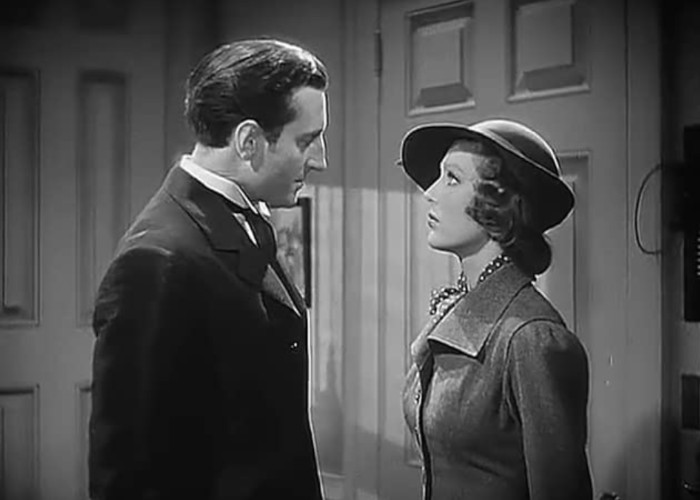 Basil Rathbone and Loretta Young in Private Number (1936)