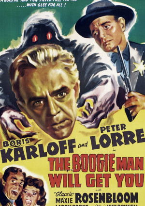 Peter Lorre and Boris Karloff in The Boogie Man Will Get You (1942)