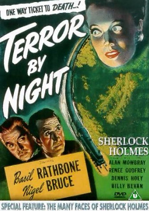 Basil Rathbone, Nigel Bruce, and Renee Godfrey in Terror by Night (1946)