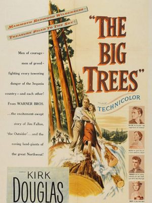 Kirk Douglas, John Archer, Eve Miller, and Patrice Wymore in The Big Trees (1952)