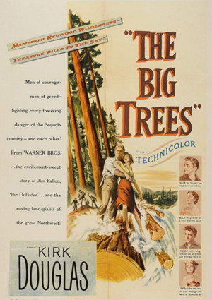 Kirk Douglas, John Archer, Eve Miller, and Patrice Wymore in The Big Trees (1952)