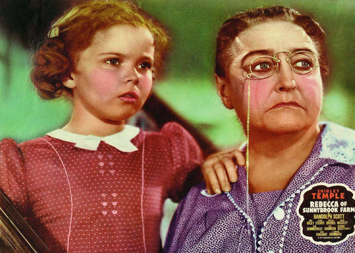 Shirley Temple and Helen Westley in Rebecca of Sunnybrook Farm (1938)